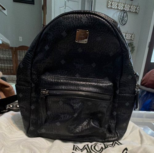 Mcm black monogram - monogram, backpack