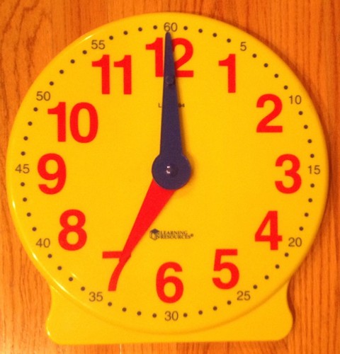 Large plastic telling time - large,