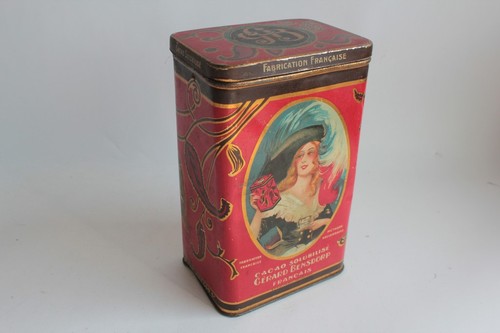 Boîte chocolat cacao tôle