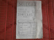 Notice d'emploi Cuisinière Fonte SELEGAZ Forges Fonderies ST NICOLAS REVIN 08