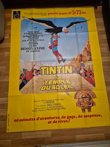 Affiche cinema 120x160 tintin - affiche,