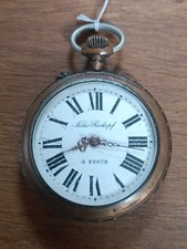 Montre à gousset régulateur Nemo Roskopf train gare - ne fonctionne pas P481