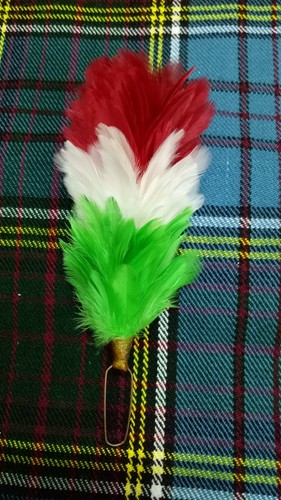 Panache plumes rouge - panache, blanc