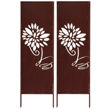 2 x brise-vue métal 160 x 50