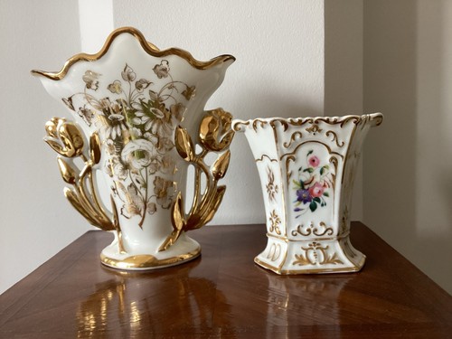Deux vases porcelaine vieux - vases,