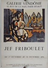 [AFFICHE D'ART] Jef FRIBOULET : Par la fenêtre #Vendôme#Paris, 1974