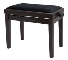 Banc de Piano Bois de Rose Mat , Rembourrage en Tissu