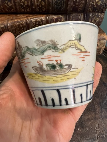 Tasse faïence peinte asie - faïence,