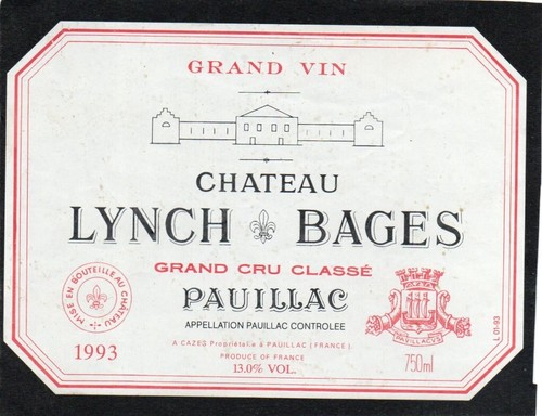 Pauillac gcc etiquette chateau - etiquette,