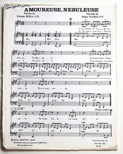 Partition vintage sheet - , music