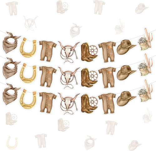 3pcs western cowboy baby - cowboy,