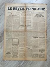  "LE REVEIL POPULAIRE " dep Aisne Soisson 03 NOVEMBRE 1935 ANCIEN JOURNAL