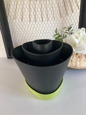 425⚜️ Ustensile de Cuisine Tupperware Porte Ustensile Noir et Vert en Plastique