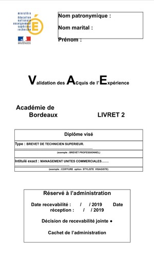 Livret vae bts muc - bts, mco