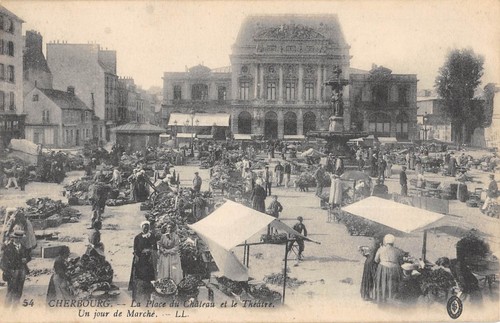 Cpa cherbourg la - /, place
