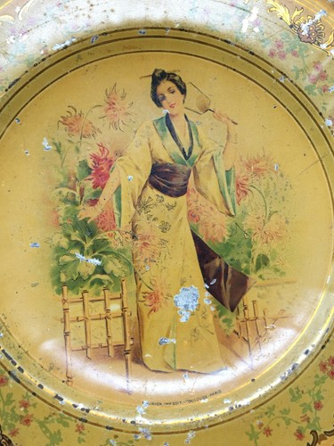 Assiette tôle peinte - assiette,