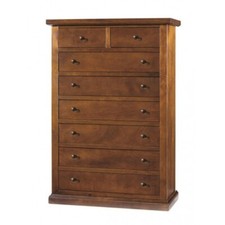 Mar.C.A. Design Commode 6+2 Tiroirs Art Povera Noyer Foncé Bois