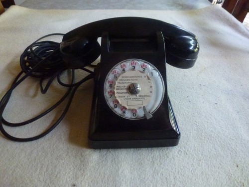 Ancien telephone noir - telephone,