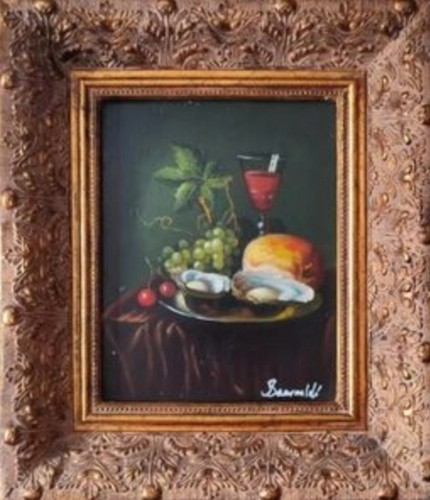 Tableau huile sur panneau - tableau,
