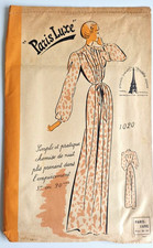 👉 1020 Ancien PATRON PARIS LUXE VINTAGE FRENCH Chemise de nuit T44