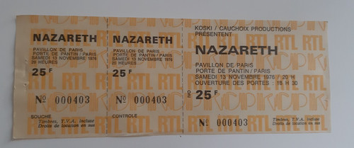 Ticket billet unused stub - billet,