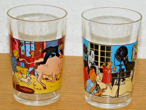 Lot verre moutarde bd - lot,
