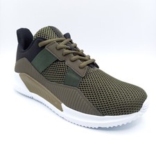 Baskets Tennis Chaussures Sneakers Shoes Homme - Pointure 40 - Vert Kaki Blanche