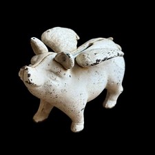 Tirelire En Fonte & Cochon Avec Des Ailes & Humoristique & Début XX Eme 