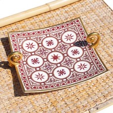 Assiette à anses dorées / vide poche en céramique Villeroy et Boch