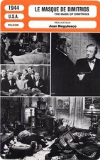 FICHE CINEMA : LE MASQUE DE DIMITRIOS - Greenstreet,Scott 1944 Mask of Dimitrios