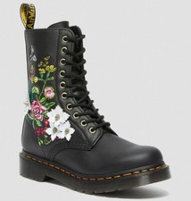 Dr Martens Doc 10 Trou 1490 Bloom à Fleurs Noir 27453001