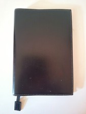 HERMÈS Annuaire/cahier/agenda téléphonique en cuir noir