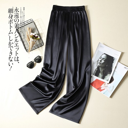 Femme satin pantalon - pantalon, jambe