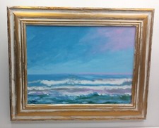 MARINE huile  "vaguement capricieuse  "   ARTISTE réf drouot artprice akoun