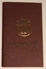 Marie R. par Don Hildreth; Ash Ranch Appuyez Sur. 1990 Miniature Livre Limitée