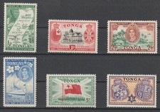 == TONGA. Série 6 timbres** SG 95/100 - Amitié avec le Royaume-Uni - 1951 ==