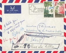 ANCIENNE ENVELOPPE COLLECTION PHILATELIQUE POSTE AEROPORTEE GABON FRANCE