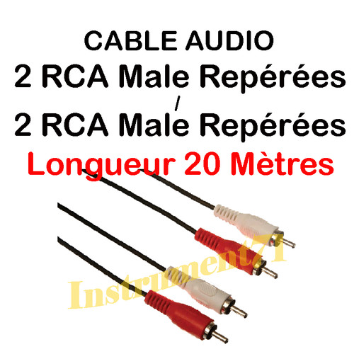 Câble rca mâle vers - câble,