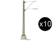 VIESSMANN 10x mâts treillis pour caténaire - HO 1/87 - VIESSMANN 4109