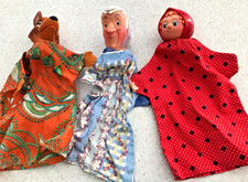 MARIONNETTE muppets Lot de 3  loup & chaperon rouge & grand mère