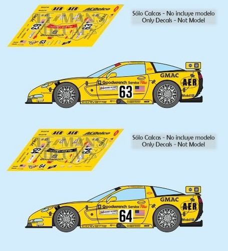 Décals corvette c5r mans - décals, le