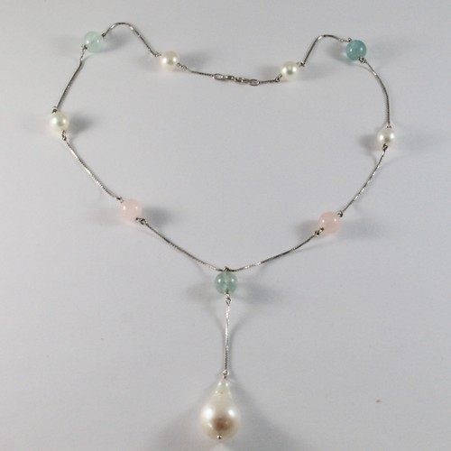 Collier blanc 18kt - en,
