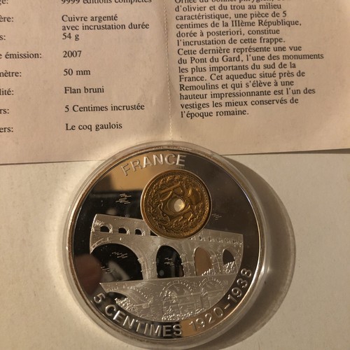 Médaille centimes plaqué - médaille, 5