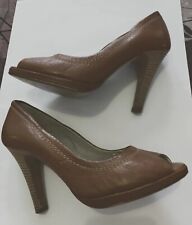 Escarpins Vintages en Cuir à bouts ouverts Marque Laureana Pointure 36 en Tbe. 