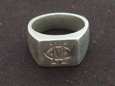 Artisanat de tranchée - bague de poilu 1914 - initiales
