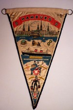 Fanion ancien HAMBURG - Wimpel Deutschland Allemagne - ca 1960