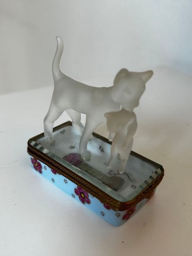 Boîte chat verre de - en,