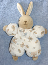TARTINE ET CHOCOLAT DOUDOU LAPIN BLANC BEIGE IMPRIME CHEVAL A BASCULE OURS KOM9