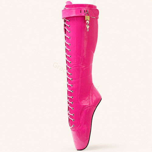 Ballet fetish lockable - lockable, lace-up