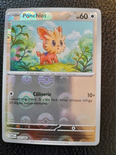 Carte pokémon ponchiot - carte,
